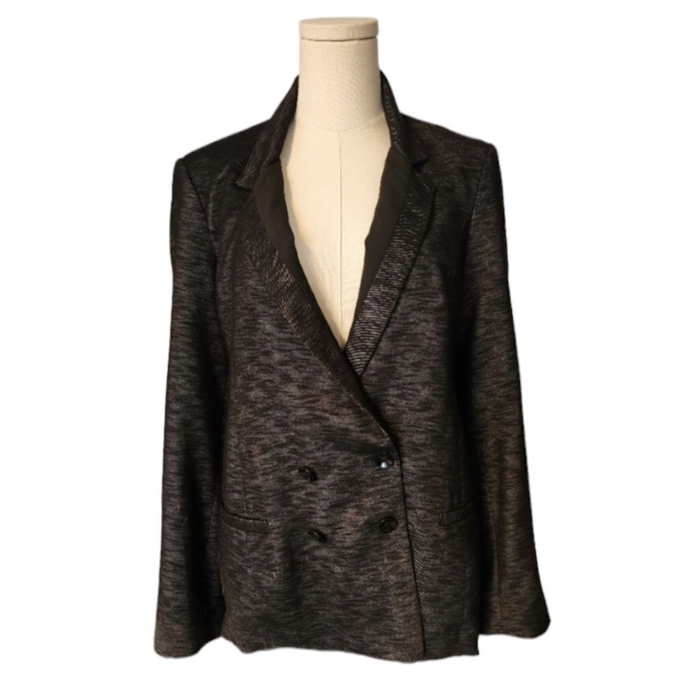 BCBGeneration Dark Grey/Black Boyfriend Blazer - Size Small